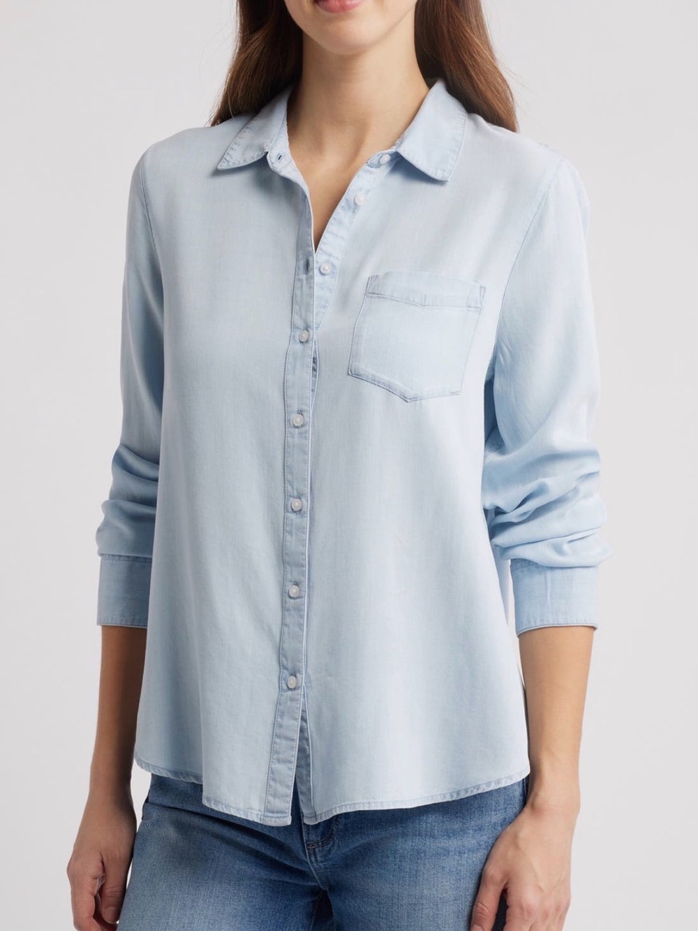 Caslon Pale Blue Button-Up Shirt